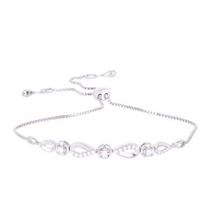 Gelang Rantai Berlian Serut VBE6661881 Victoria Jewellery - Putih
