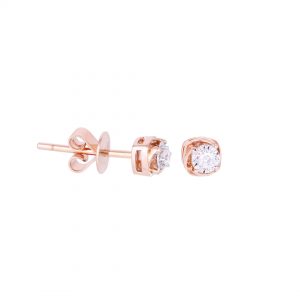 Anting Berlian Solitaire / Giwang Berlian VER623162 Victoria Jewellery - Rosegold