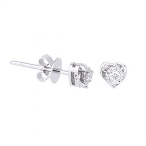Anting Berlian Love / Giwang Berlian Love VER623100 Victoria Jewellery - Putih