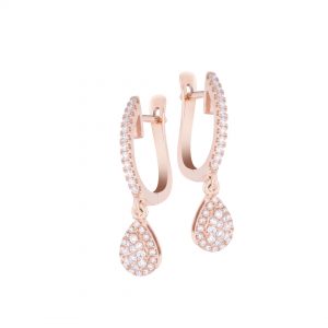 Anting Berlian Gantung Pearshape VER694254 Victoria Jewellery