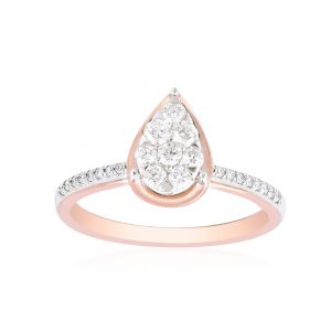 Cincin Berlian Pearshape VLR674447 Victoria Jewellery