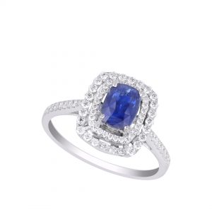 Cincin Berlian Batu Blue Sapphire VLR690225 Victoria Jewellery