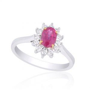 Cincin Berlian Batu Ruby VLR679459 Victoria Jewellery