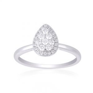 Cincin Berlian Pearshape VLR674386 Victoria Jewellery