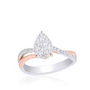 Cincin Berlian Pearshape VLR681216 Victoria Jewellery