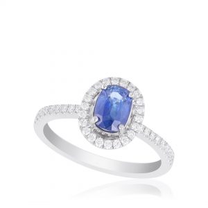 Cincin Berlian Batu Blue Sapphire VLR709699 Victoria Jewellery