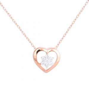 Liontin Berlian love / Diamond Pendant Love VPD614993 Victoria Jewellery - Rosegold