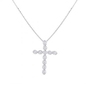 Liontin Salib Berlian / Cross Pendant VPD631358 Victoria Jewellery - Putih