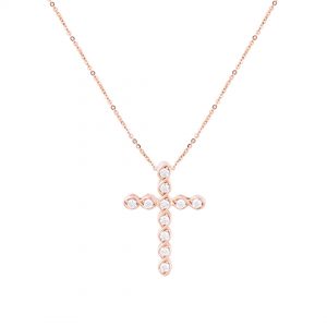 Liontin Salib Berlian / Cross Pendant VPD631358 Victoria Jewellery - Rosegold