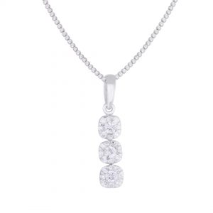 Liontin Berlian Trilogi VPD636223 Victoria Jewellery - Putih