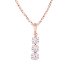 Liontin Berlian Trilogi VPD636223 Victoria Jewellery - Rosegold