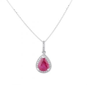 Liontin Berlian Batu Ruby Burma VPD332859 Victoria Jewellery