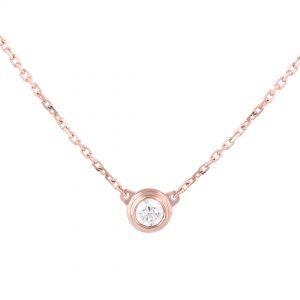 Liontin Berlian Solitaire + Kalung VNK672078 Victoria Jewellery