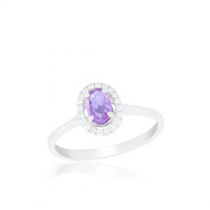 Cincin berlian Blue Sapphire VLR618786 Victoria Jewellery