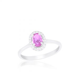 Cincin Berlian Batu Pink Sapphire VLR748230 Victoria Jewellery