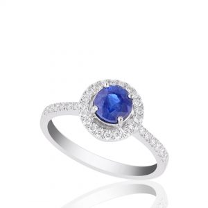 Cincin Berlian Batu Blue Sapphire VLR714310 Victoria Jewellery