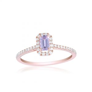Cincin Berlian Batu Ungu Sapphire VLR726597 Victoria Jewellery