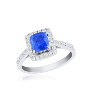 Cincin Berlian Batu Blue Sapphire VLR712231 Victoria Jewellery