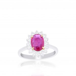 Cincin Berlian Batu Ruby VLR622998 Victoria Jewellery