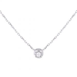 Liontin Berlian Solitaire + Kalung VNK671286 Victoria Jewellery