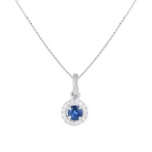 Liontin Berlian Batu Blue Sapphire VPD804912 Victoria Jewellery