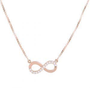 Liontin Berlian Infinity + Kalung VNK635912 Victoria Jewellery