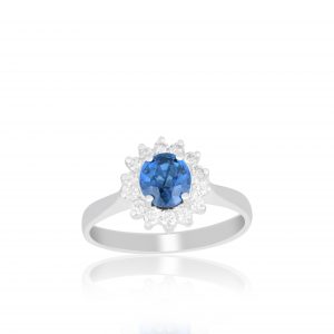 Cincin Berlian Batu Blue Sapphire VLR822343 Victoria Jewellery