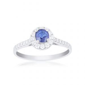 Cincin Berlian Batu Blue Sapphire VLR798433 Victoria Jewellery