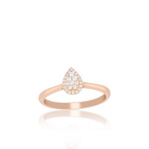 Cincin Berlian Pearshape VLR835329 Victoria Jewellery